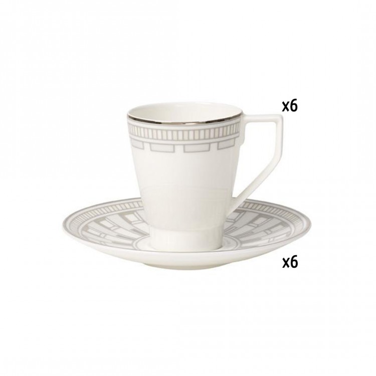 Servizio 12 pezzi Tazza Caffé con Piattino Villeroy & Boch